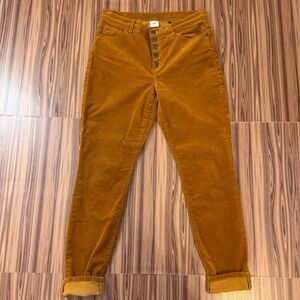 Cabi 3927 Corduroy Pants Button Fly Stretch Sz 10 Boho 70s Retro Revival Preppy